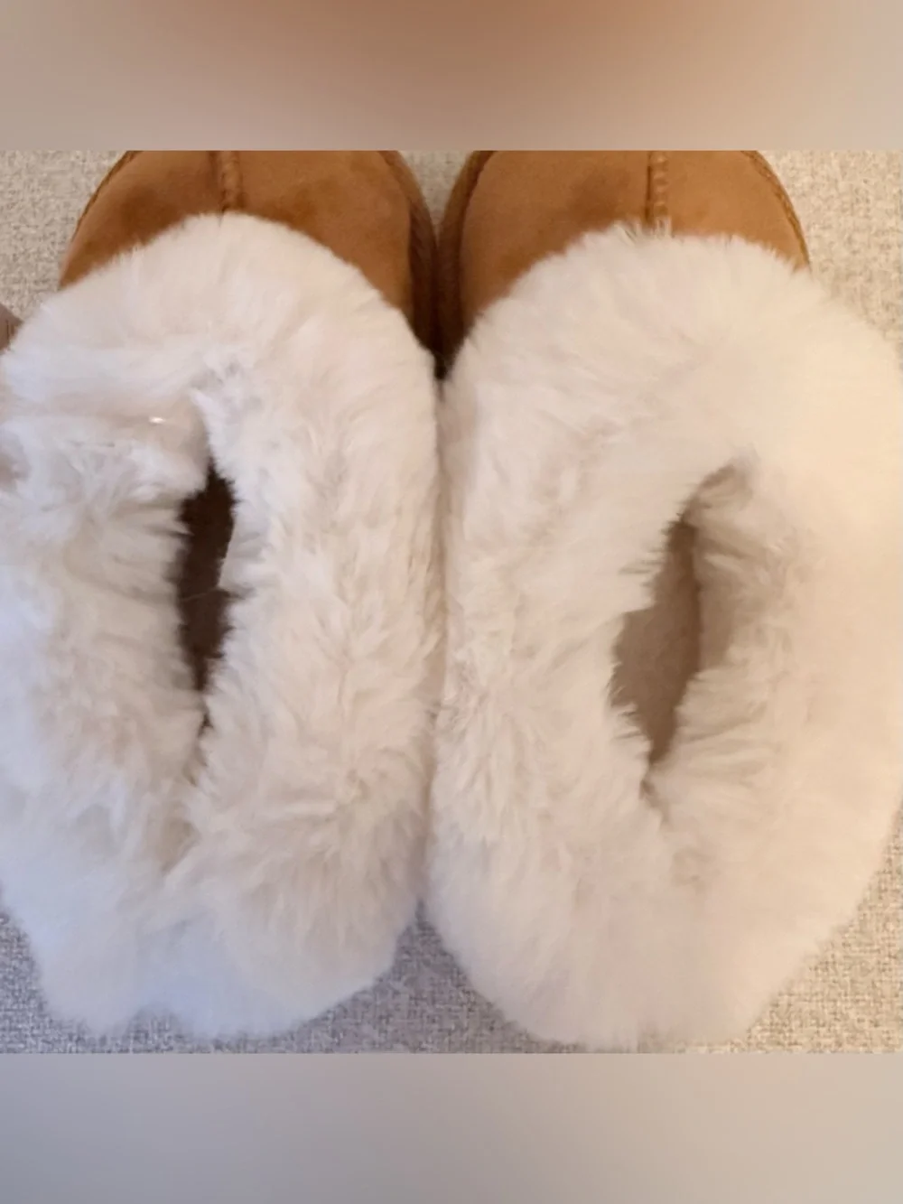 NWT Wonder Nation Toddler/ Youth chestnut faux suede/ fur slippers